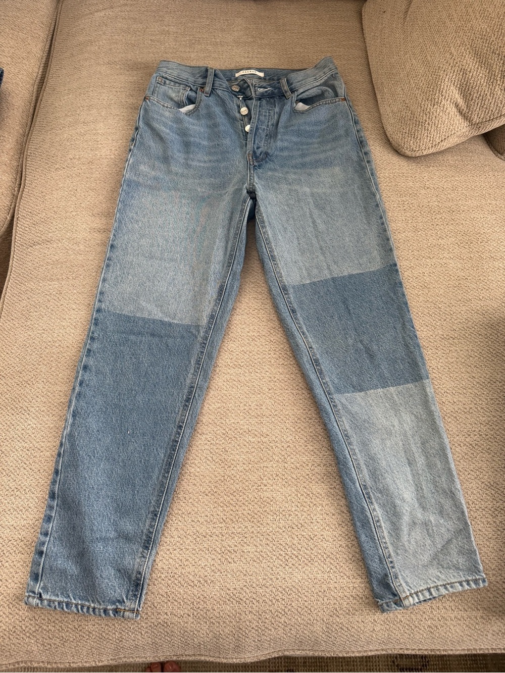 PacSun Women's Two-Tone Blue Straight Leg Jeans